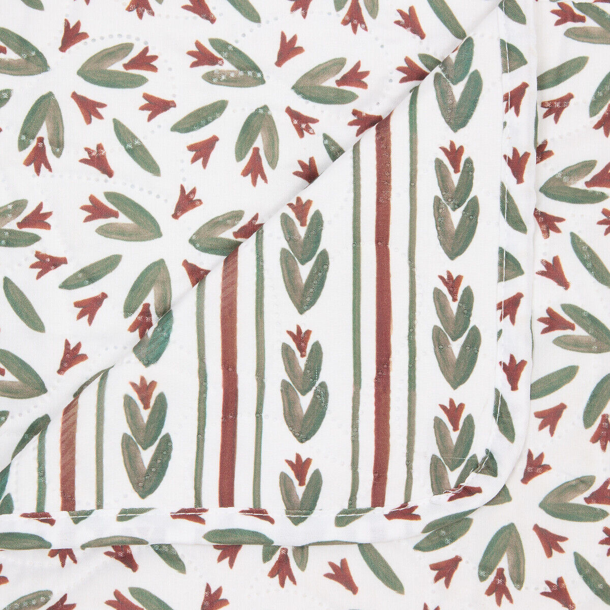 Colcha COLE branca e verde 220x240cm, , large