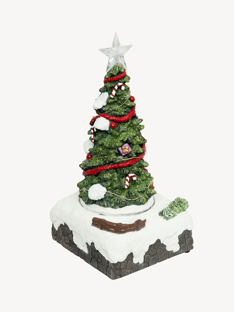 Aldeia árvore de natal com luz - música - movimento 12,5x22,5cm, , large