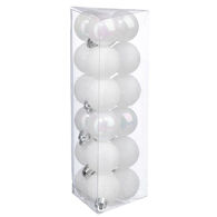 Conjunto De 18 Bolas De Natal Brancas Decoradas