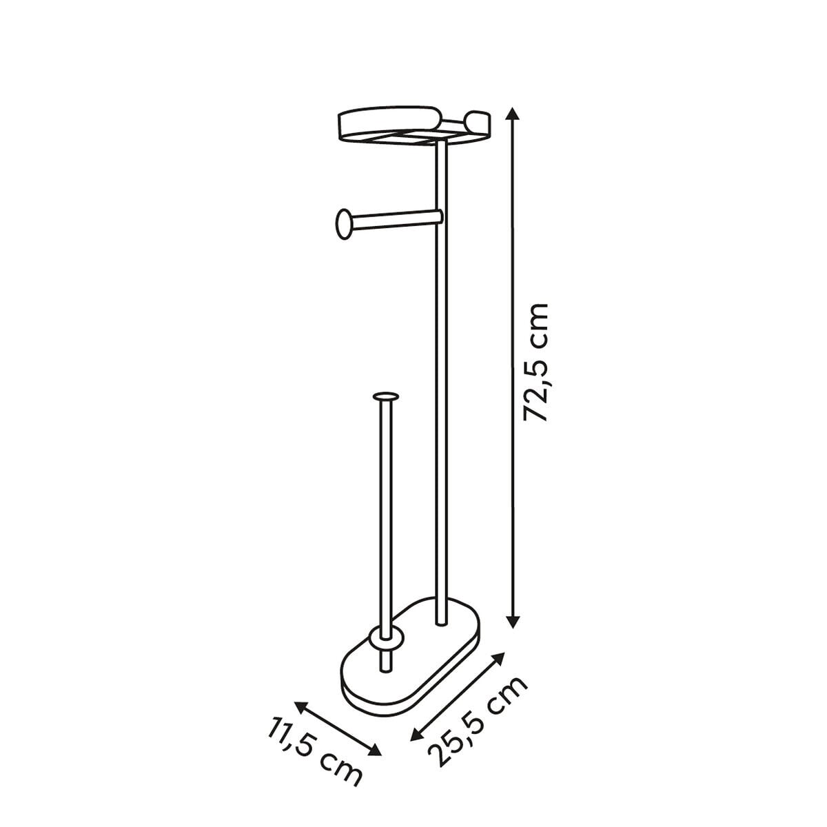 Porta rolos wc ARGILEO bege , , large