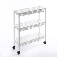 Carrito auxiliar con 3 cestos blanco