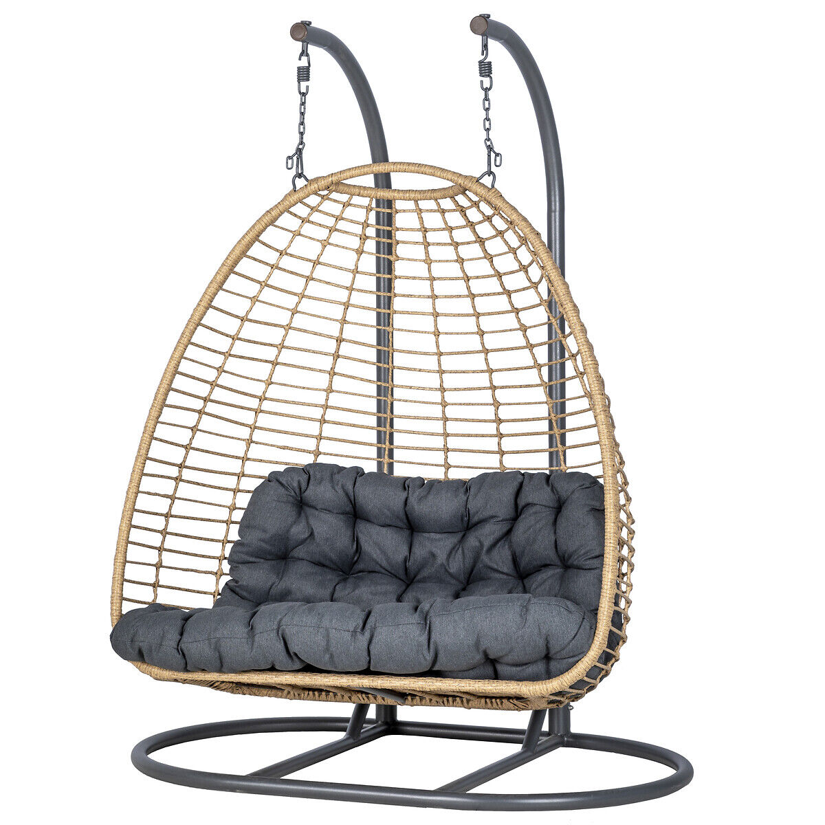 Cadeirão baloiço AJAR em rattan para 2 pessoas, , large