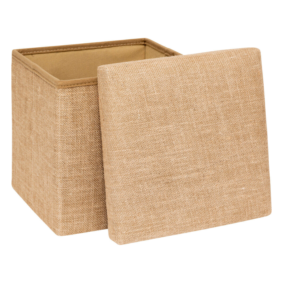 Pufe MIXMODUL efeito juta em mdf 31x31cm, , large