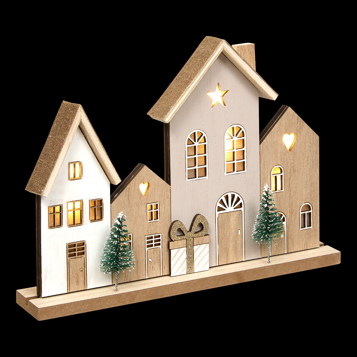 Decoração luminosa em forma de casinhas, , large