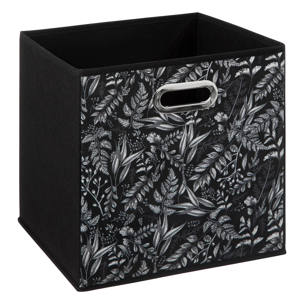 Caixa De Arrumação Preta Botanical 31x31cm, , large