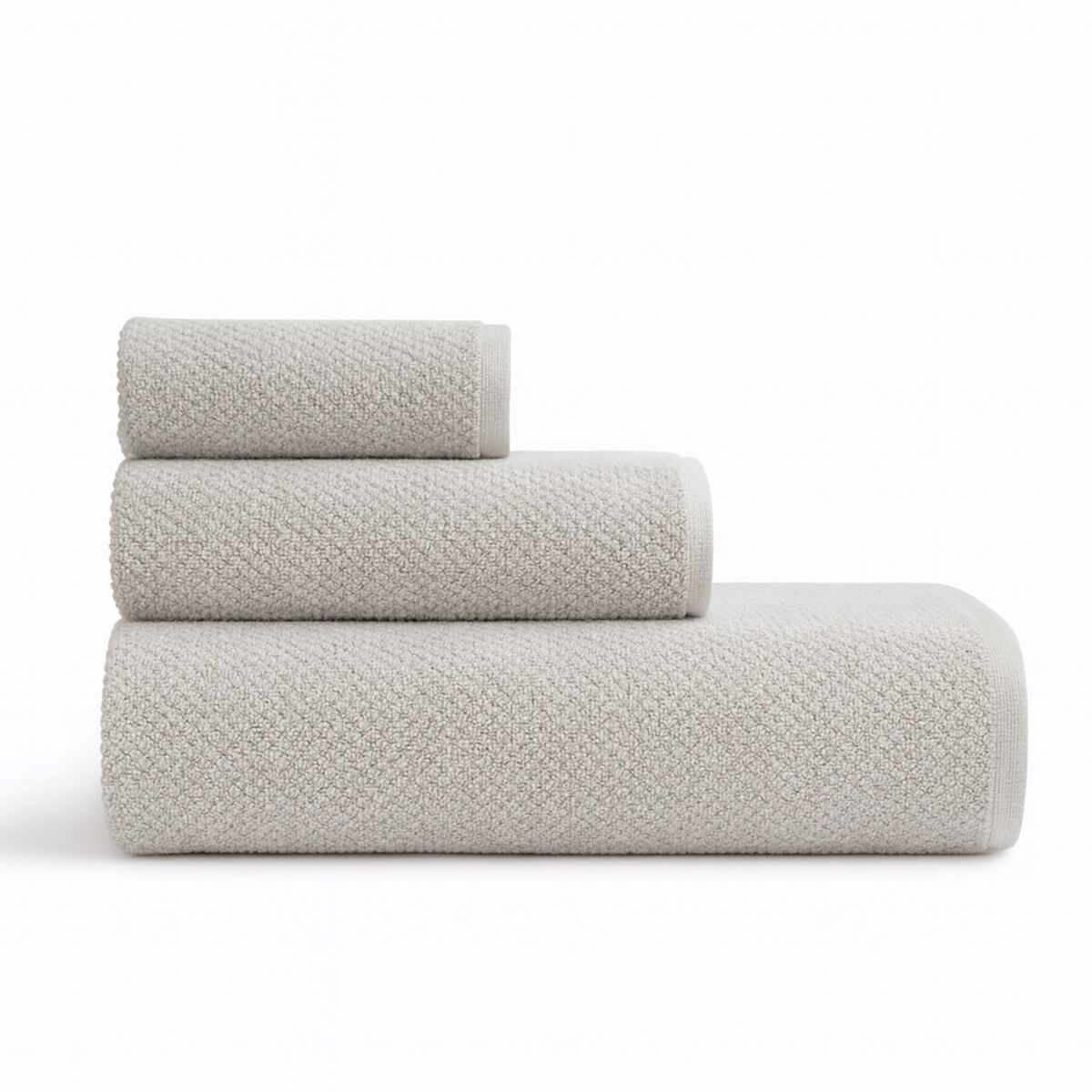 Conjunto de 3 toalhas de banho ALIZEE cinza, , large