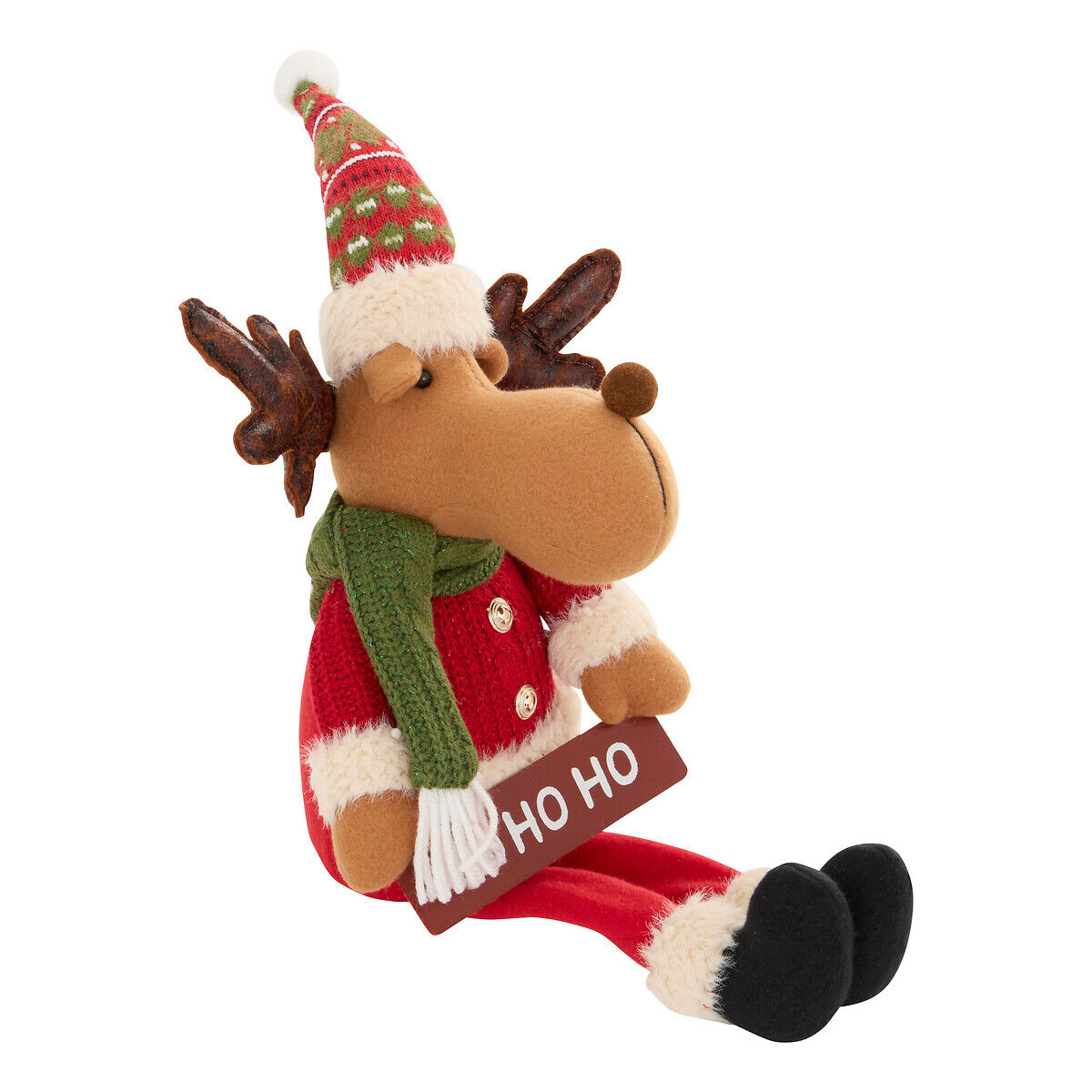 Figura Rena com placa ho ho ho 64cm, , large