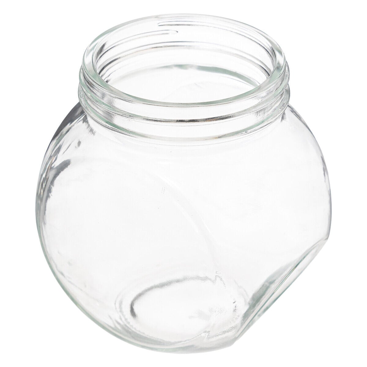Glass jar with wooden lid, , large