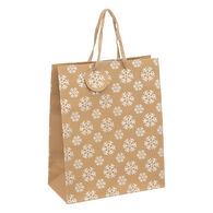 Saco De Oferta Decorativo Holo Castanho Kraft 33cm