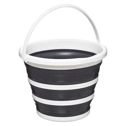 Balde empilhável com RISCAS cinza 10l, , large