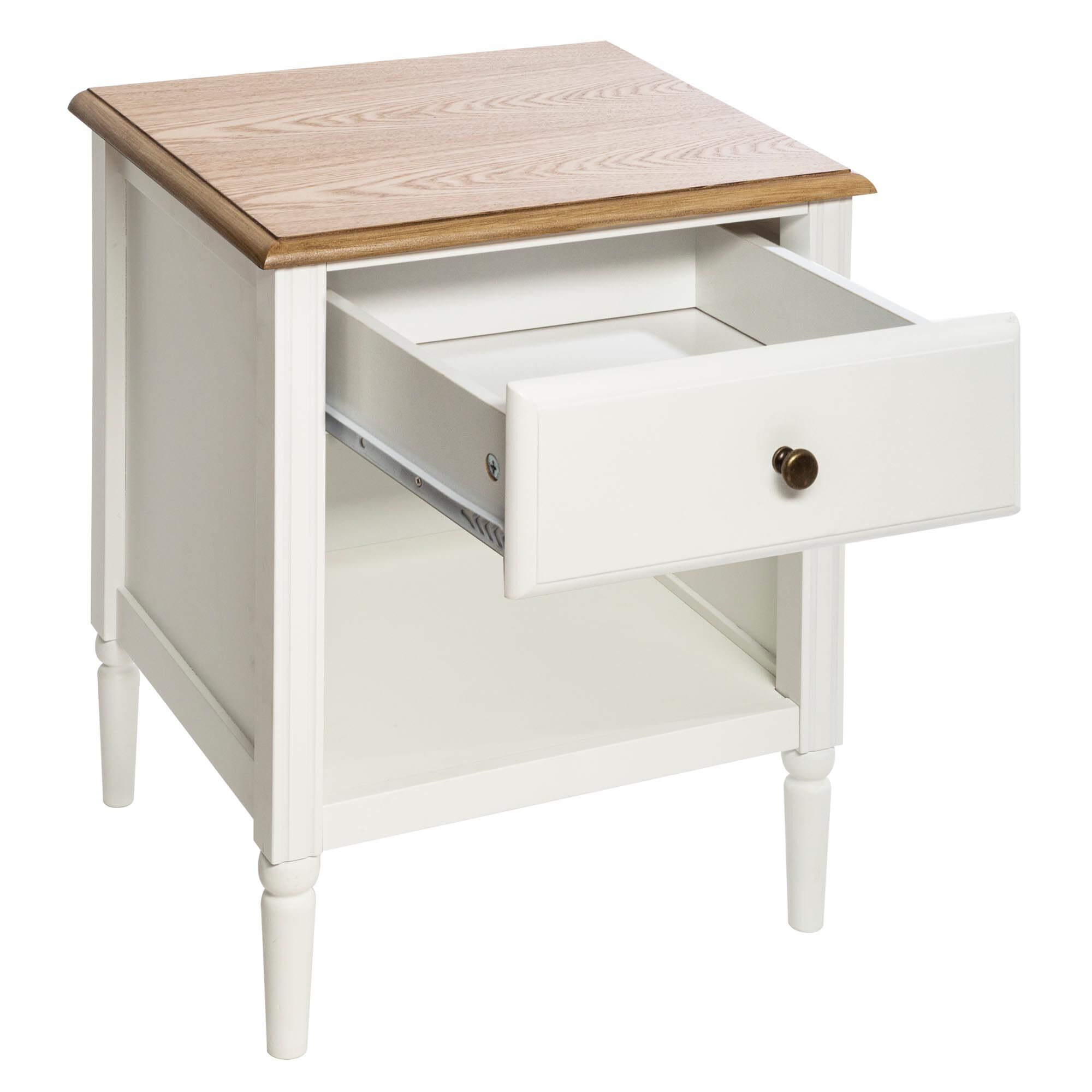 Mesa de cabeceira SOLEN branca em mdf, , large