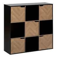 Estante mix CHEVRONS negro con 9 m&oacute;dulos