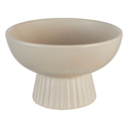 Taça CHAYA bege em cerâmica 14x22x22cm, , large