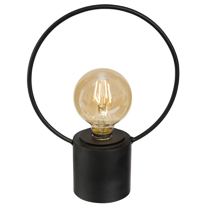 Candeeiro de mesa preto led, , large