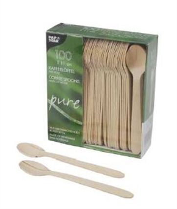 Conjunto de 20 colheres em madeira eco, , large