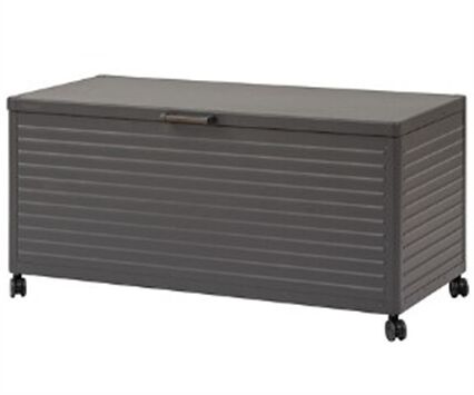 Baú arrumação EDENIO aço cinzento, , large