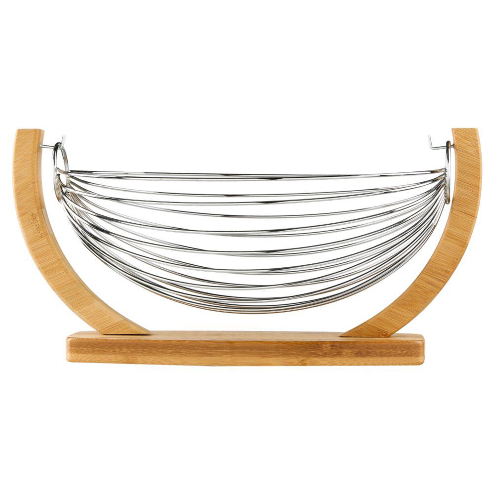 Fruteira com baloiço em bambu e metal, , large