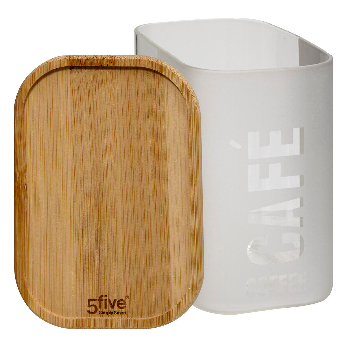 Tarro para café de vidrio y bambú 0,72L, , large