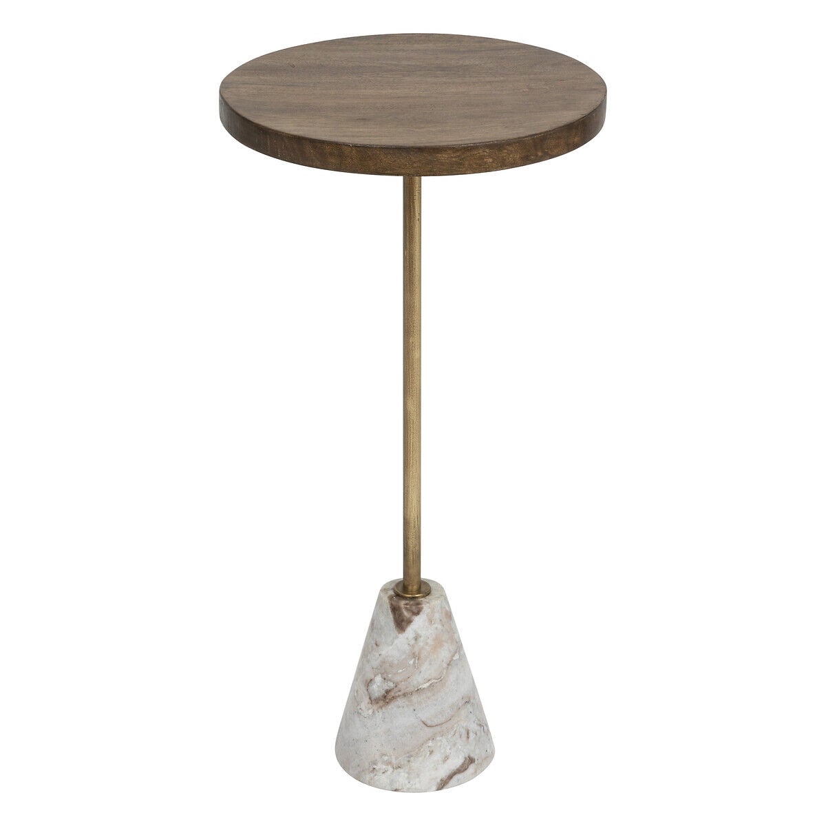 Mesa de apoio em madeira e base em mármore DOLCE RIVIERA 70cm, , large
