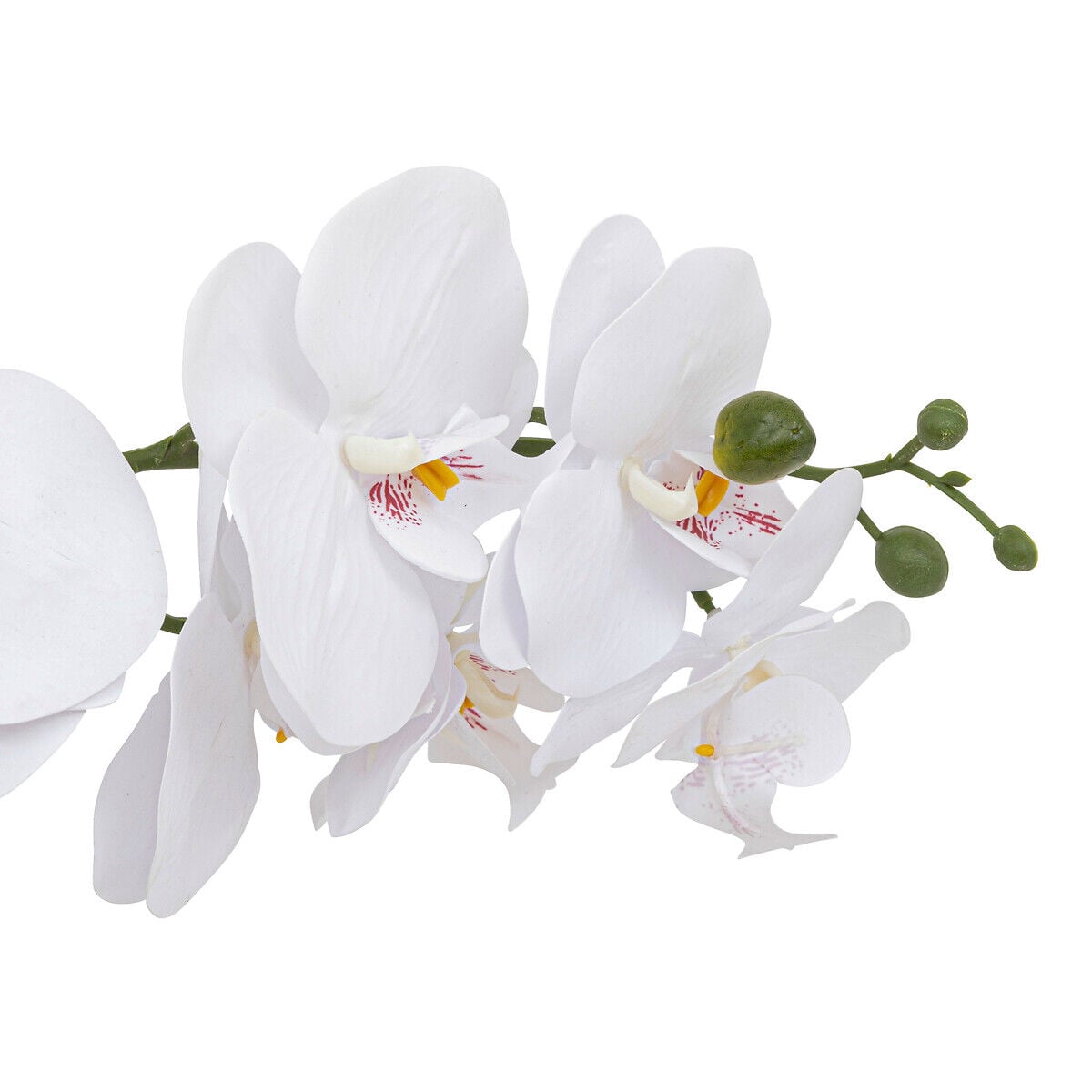Planta orquídea branca artificial com vaso 52cm, , large