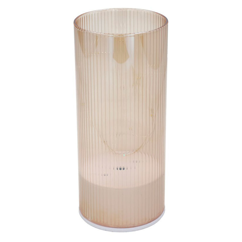 Vela bege com leds 9x20,5cm, , large