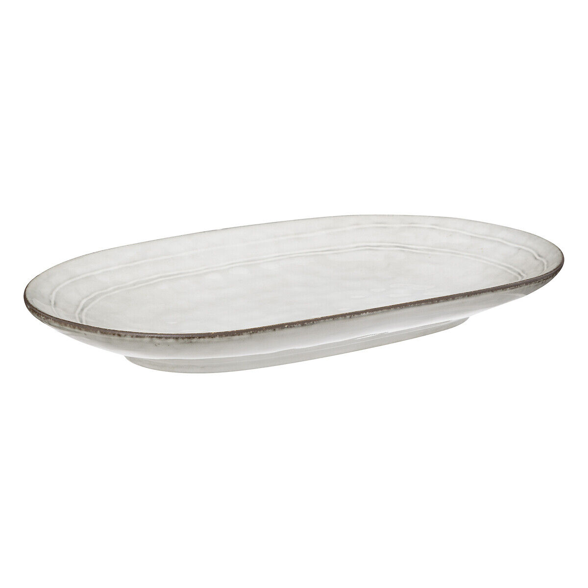 Oval serving dish FLOWER blue, , large