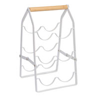 Botellero plegable para 6 botellas blanco