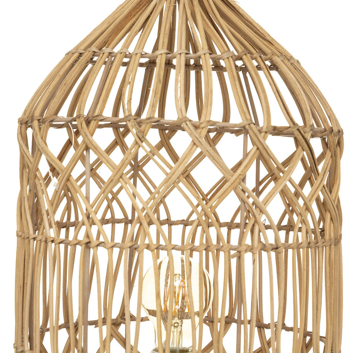 Candeeiro de mesa MILOU bege em rattan 55cm, , large