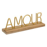 Palavra Decorativa Amour Dourada