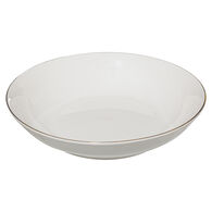 Prato De Sopa Petit Salon Branco Com Beira Dourada 20cm