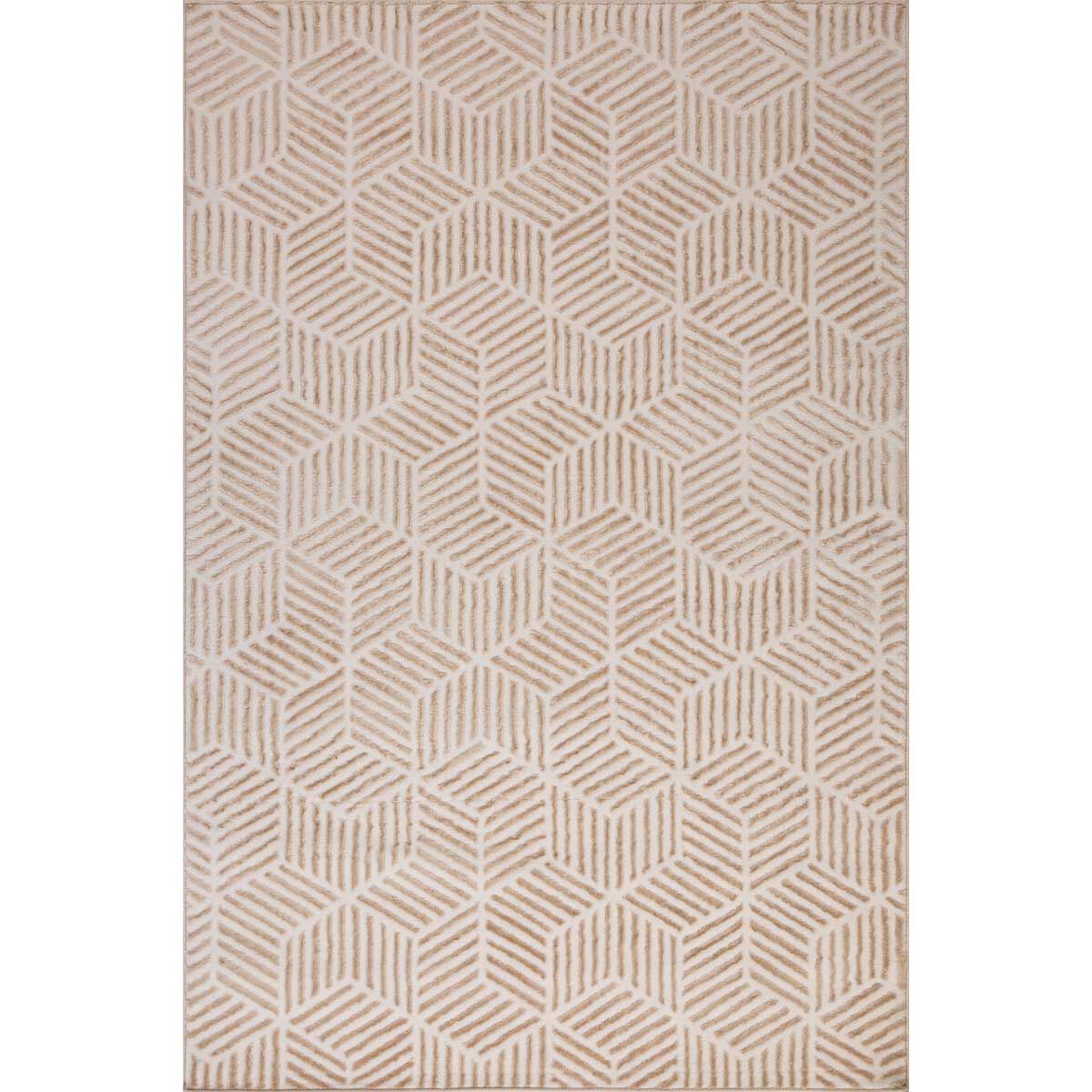 Tapete ZAHA geométrico bege 160x235cm, , large
