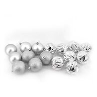 Conjunto De 16 Bolas Prateadas