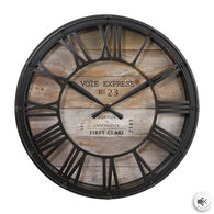 Reloj De Pared Vintage Marr&oacute;n 39Cm