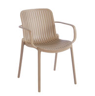 Silla BARI beige con reposabrazos