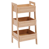 Mueble auxiliar wc con 3 estantes beige