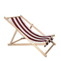 Tumbona a rayas blanco y burdeos