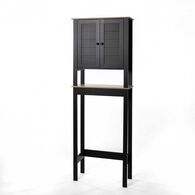 Mueble para baño wc ROMA negro y marrón 173cm