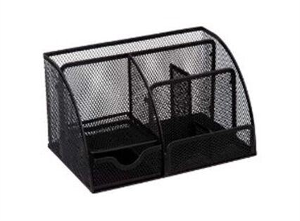 Organizador HAVI preto em metal para escritório, , large