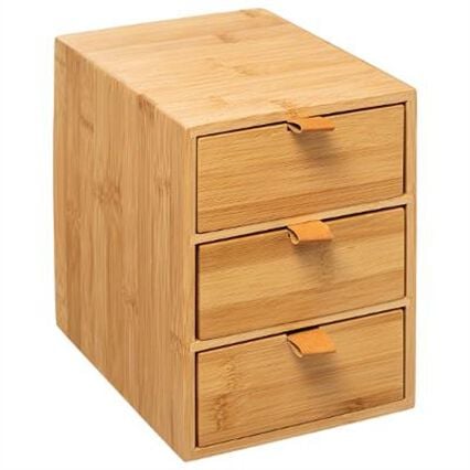 Organizador Bambú C/3 Cajones 20x15x21Cm, , large