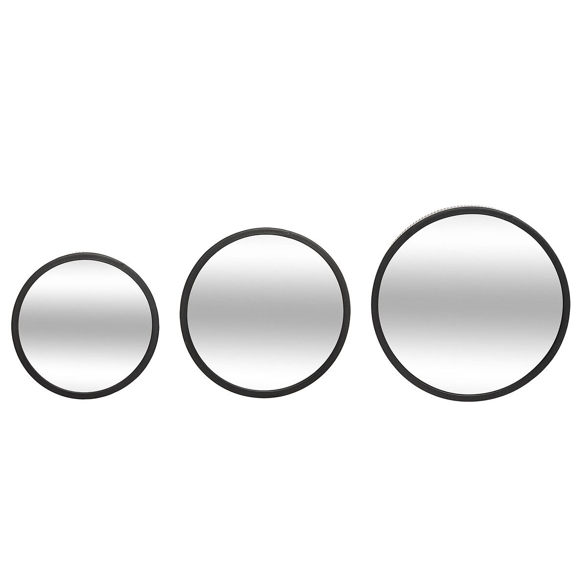 Conjunto de 3 espelhos de parede MONA em metal, , large