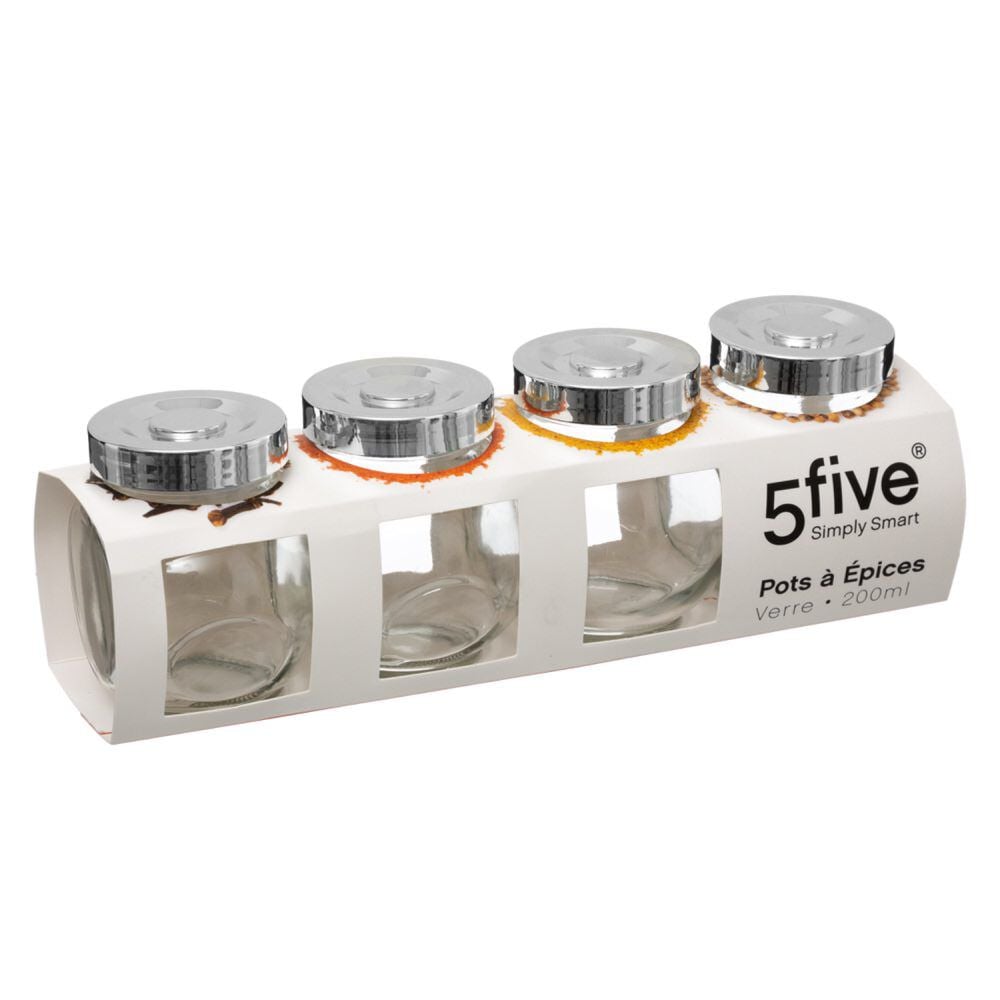 Conjunto de 4 frascos de vidro 200ml, , large