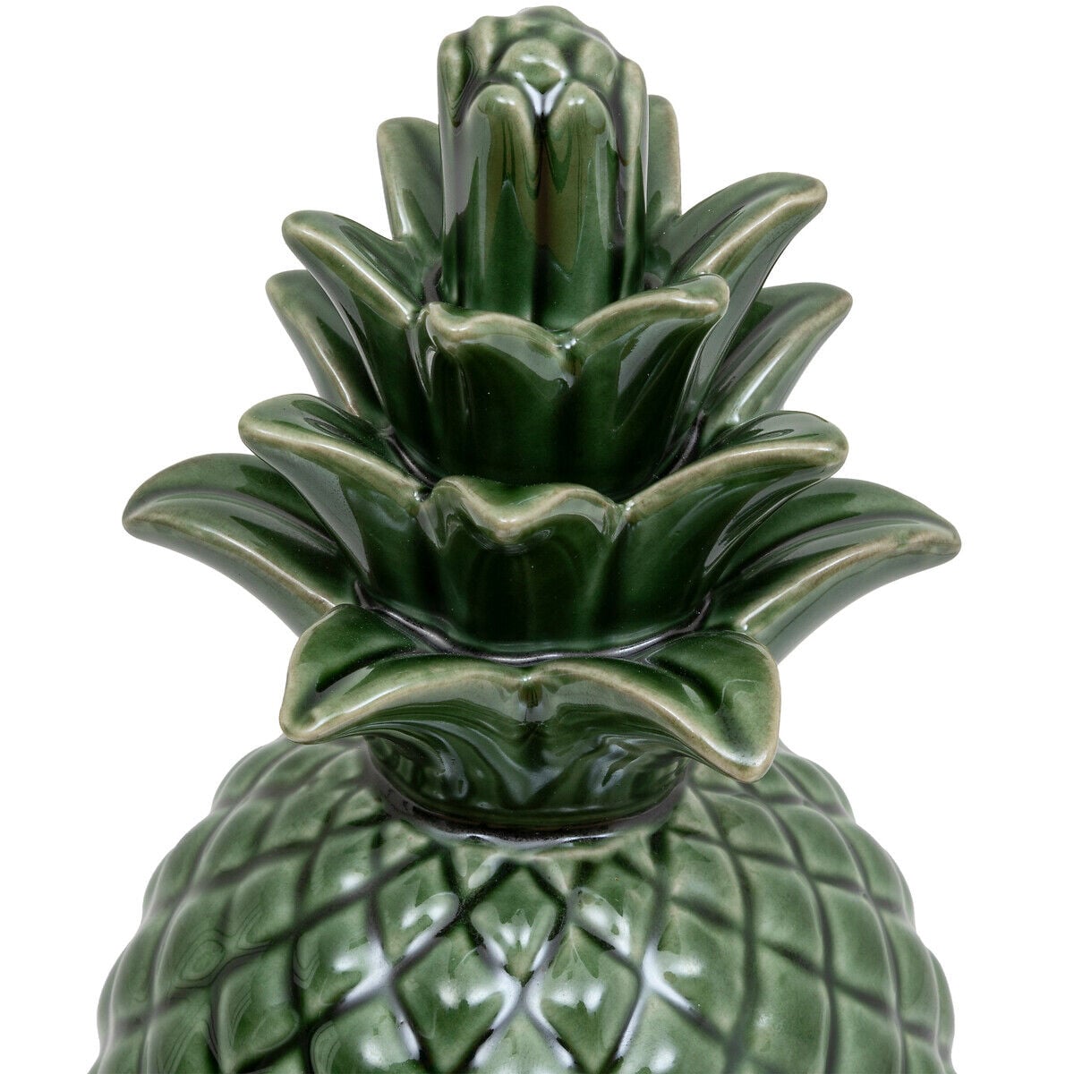 Ananás verde decorativo em cerâmica, , large