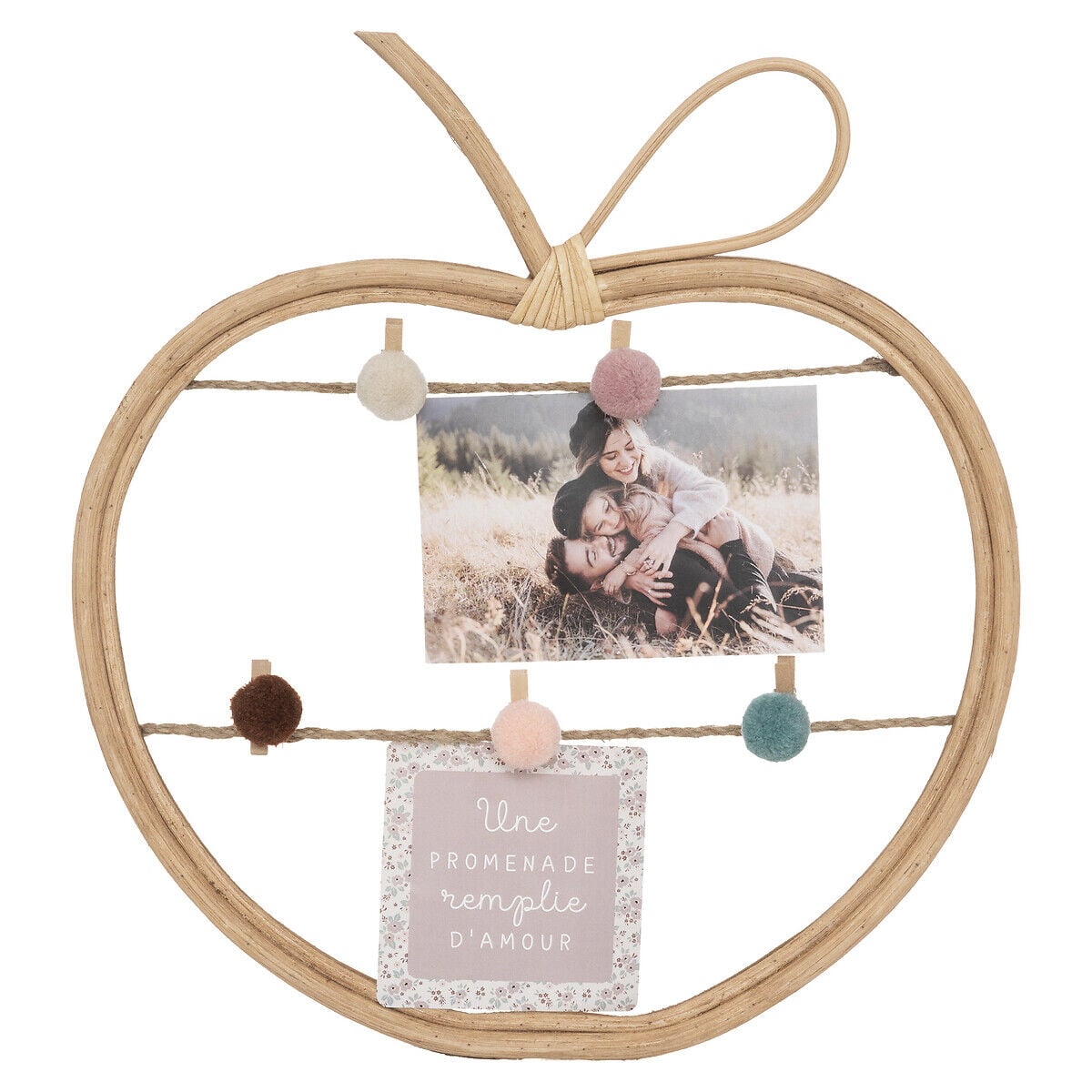 Moldura POMME bege em rattan, , large