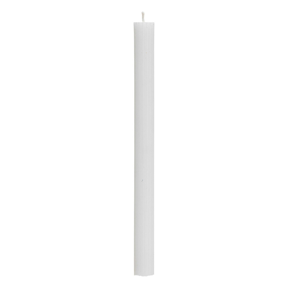 Vela DEMI estriada branca para candelabro 26cm, , large