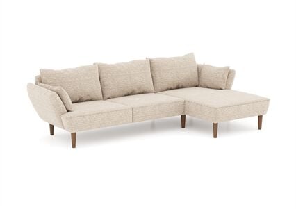 Sofá BRUGES bege com chaise longue, , large
