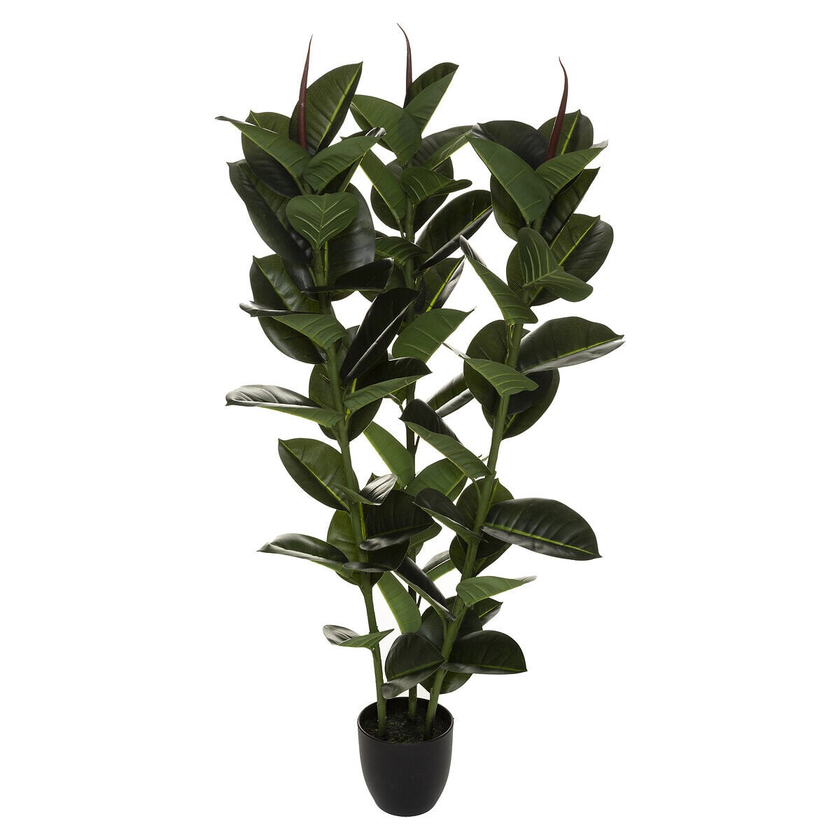 Planta ficus verde escura artificial 120cm, , large