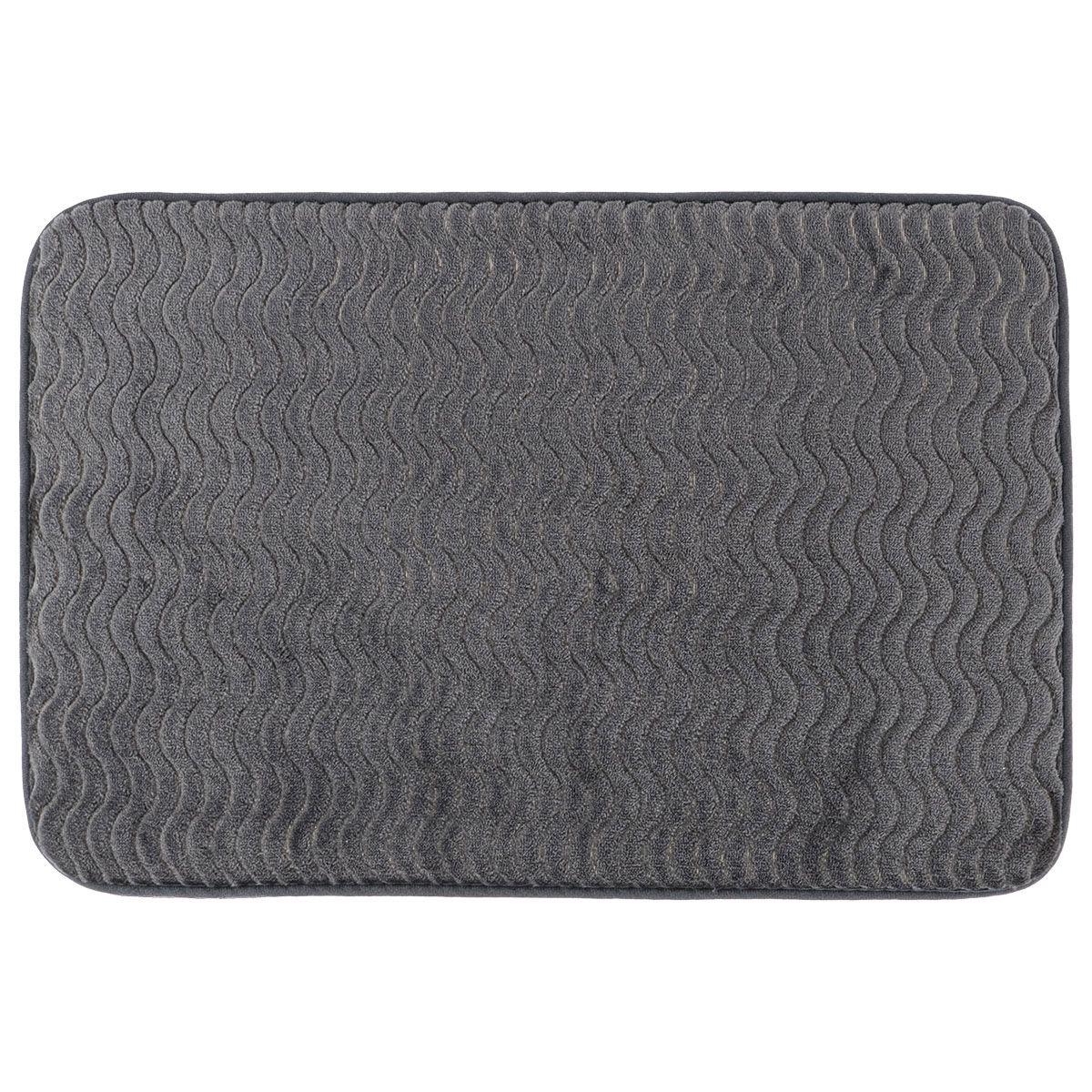 Alfombra wc gris oscuro 60x40cm, , large