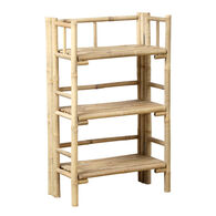 Mueble para ba&ntilde;o de bamb&uacute; con 3 niveles 87.5cm