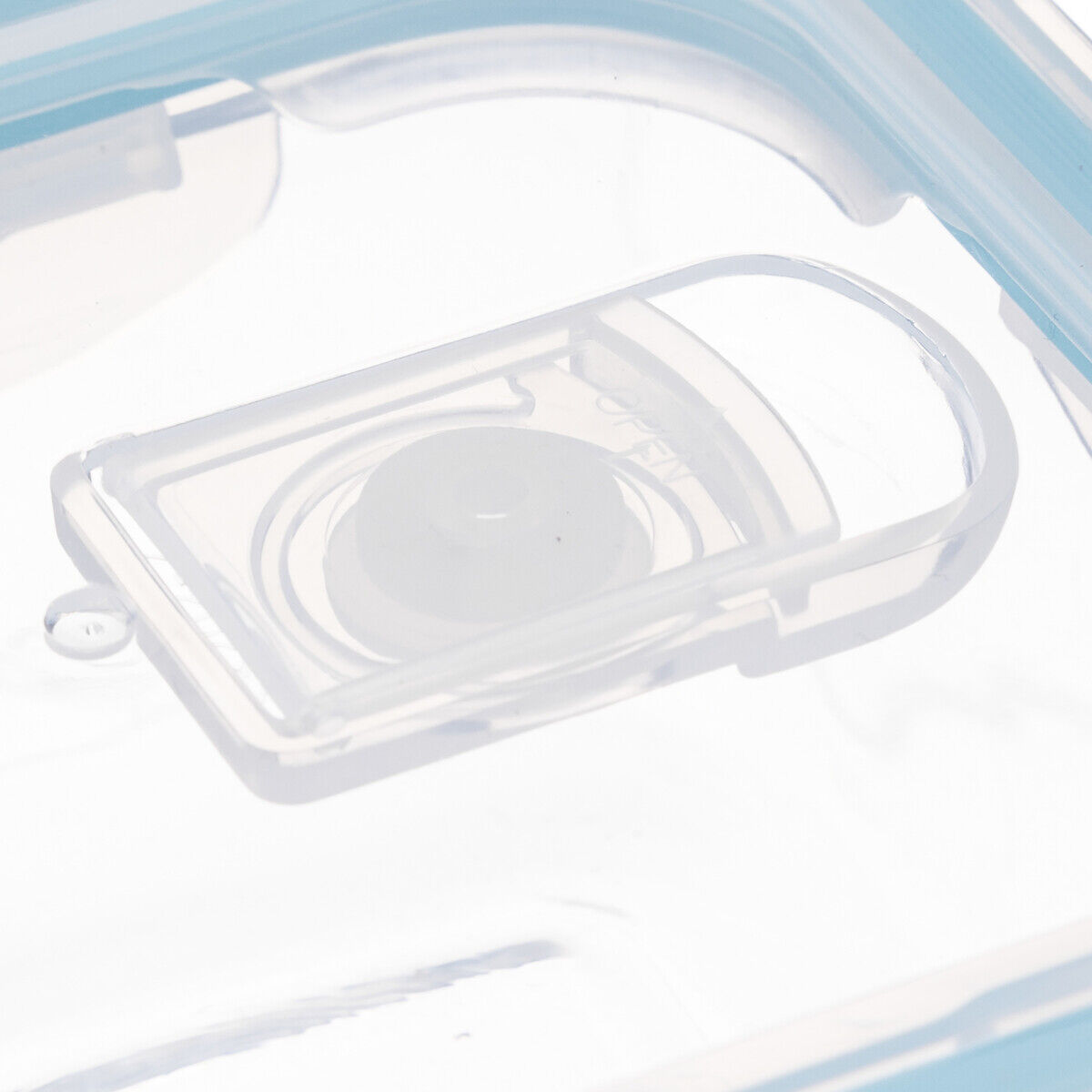 Square glass container with lid, , large
