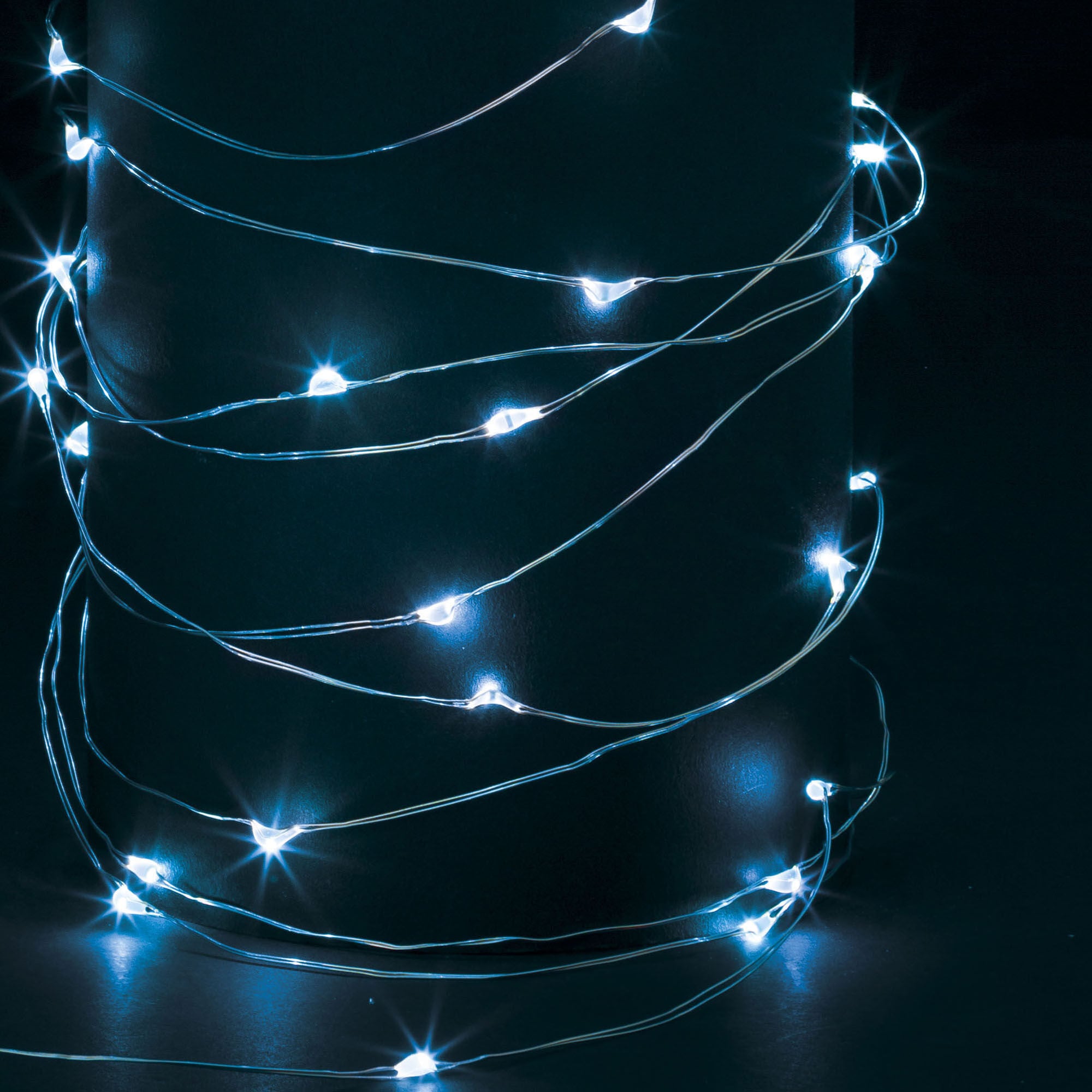 Série luminosa de natal azul fixo 100 leds 10m, , large